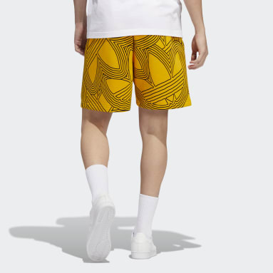 Men's Originals Yellow Original Athletic Club Allover Print Shorts