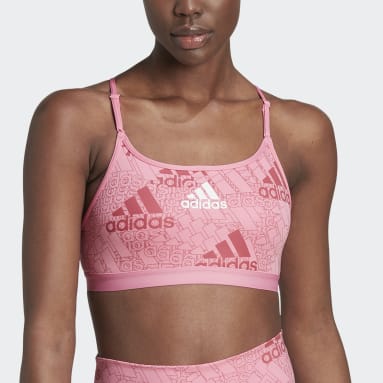 Dames Fitness En Training adidas Aeroreact Training Light-Support Printed Beha