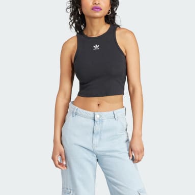 adidas Rib Corset Tank Top - Black