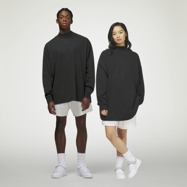 Basketball Long Sleeve T-skjorte (unisex) Svart
