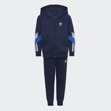 Full-Zip Hoodie Sett Blå