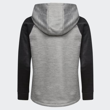 Youth Sportswear Black Mélange Graphic Fleece Pullover Hoodie
