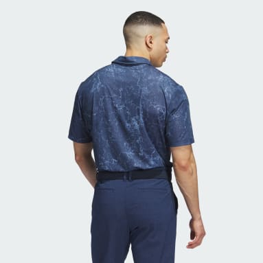 ผู้ชาย กอล์ฟ สีน้ำเงิน เสื้อโปโลพิมพ์ลาย Ultimate365