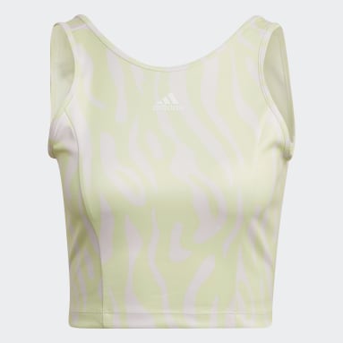 Camiseta Corta AEROREADY Designed To Move Estampado de Tigre Verde Mujer Training