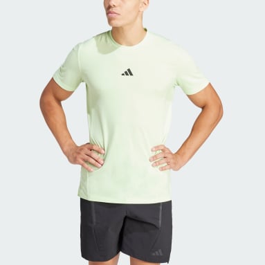 Men Gym & Training Green Designed for Training Workout T-Shirt
