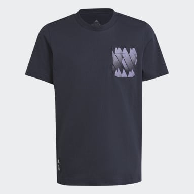 Polo Estampado Real Madrid Azul Niño Fútbol