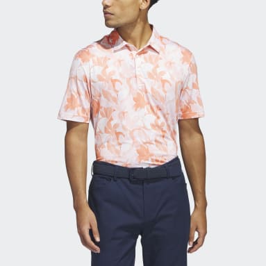 Floral Poloskjorte Oransje