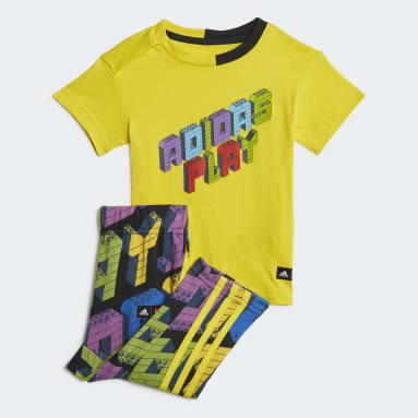 Conjunto camiseta y pantalón adidas x Classic LEGO® Amarillo Niño Sportswear