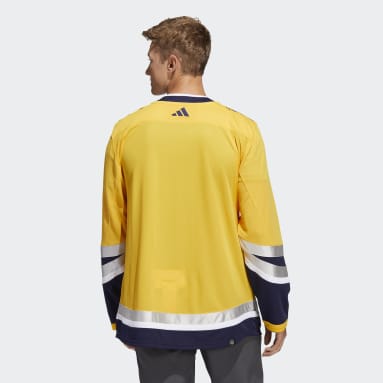 Men's Hockey Yellow Predators Authentic Reverse Retro Wordmark Jersey
