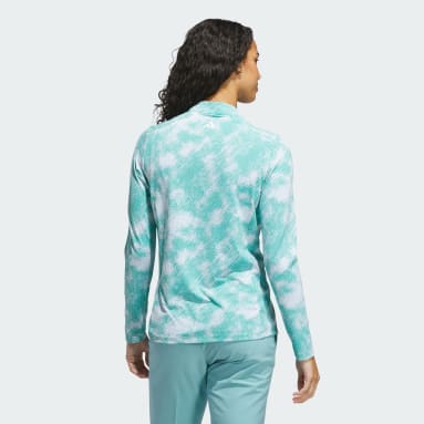 Ultimate365 Printed Quarter-Zip Mock Neck Top