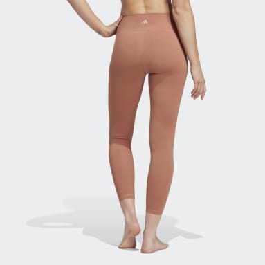 Legging 7/8 de yoga Studio Luxe Marron Femmes Yoga