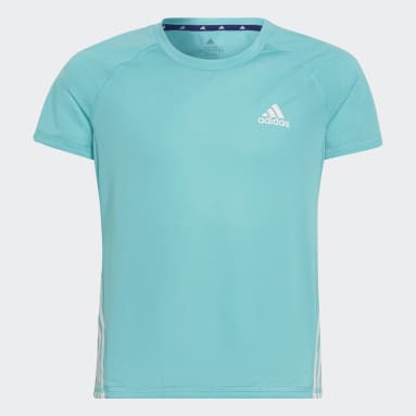 T-shirt AEROREADY Training 3-Stripes Turquoise Filles Sportswear