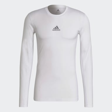 Männer Fußball Compression Longsleeve Weiß