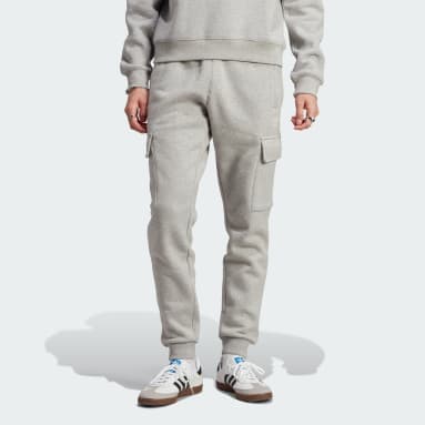 Muži Originals šedá Kalhoty Trefoil Essentials Cargo