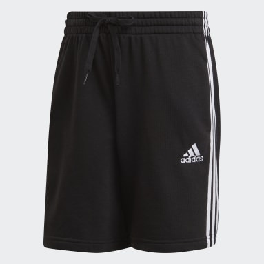 Shorts Essentials 3 Franjas Felpa Francesa Negro Hombre Sportswear