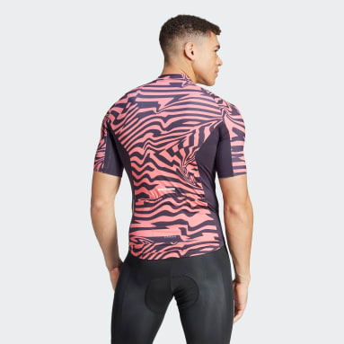 Men's Cycling Red Essentials 3-Stripes Fast Zebra Cycling Jersey