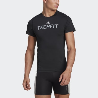 Männer Fußball Techfit Graphic T-Shirt Schwarz