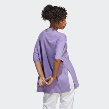 Women Sportswear Purple Dance Oversized Tee