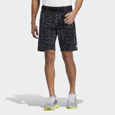 Men Golf Black Graphic Golf Shorts