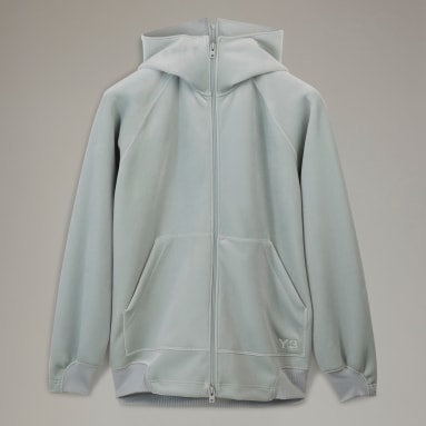 Lifestyle Grey Y-3 Velvet Spacer Full-Zip Hoodie