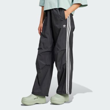 กางเกงขายาวผ้าทอทรงพาราชูต 3-Stripes