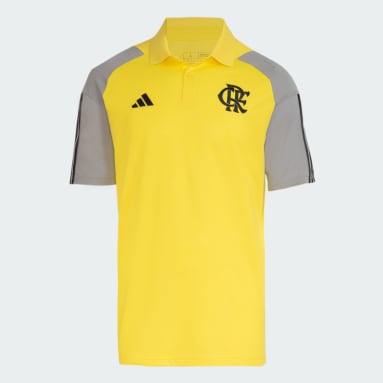 Camisa Polo Comissao Flamengo 24/25 Amarelo Homem Futebol