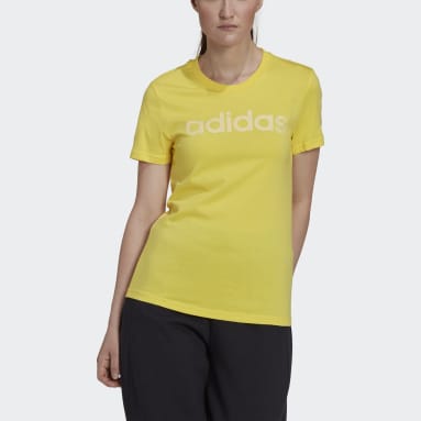 Camiseta Essentials Logo Ajustada Amarillo Mujer Sportswear