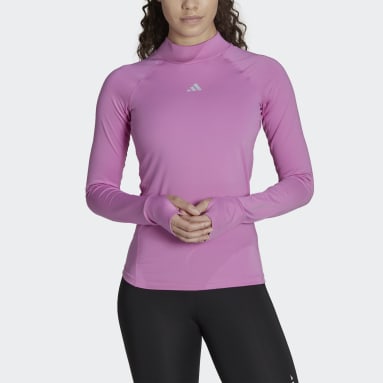 Frauen Fitness & Training Techfit AEROREADY Warm Training Longsleeve Lila