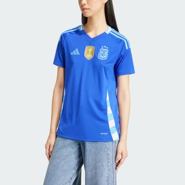 Camiseta segunda equipación Argentina 24 Azul Mujer Fútbol