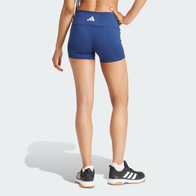 Women's Volleyball Blue 3-Stripes Short Leggings