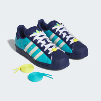 Tenis Superstar Para Niños Azul Niño Originals