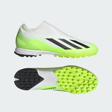 Football White X Crazyfast.3 Laceless Turf Boots