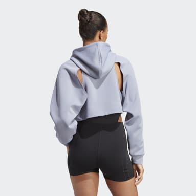 Sudadera corta HIIT AEROREADY Training Violeta Mujer Gimnasio Y Entrenamiento