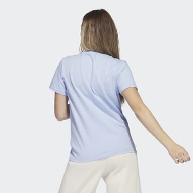 Remera Estampada Dos Tonos Digi-Brush Mangas Cortas Azul Mujer Sportswear