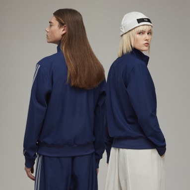 Y-3 Blue Y-3 3-Stripes Refined Wool Track Top