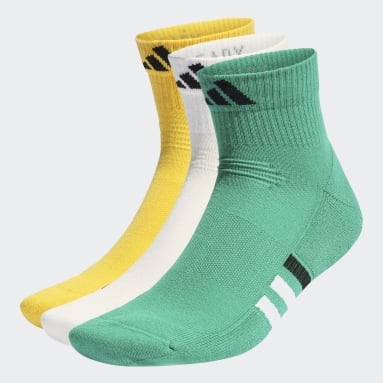 Training Green Performance Cushioned Mid-Cut Socks 3 Pairs
