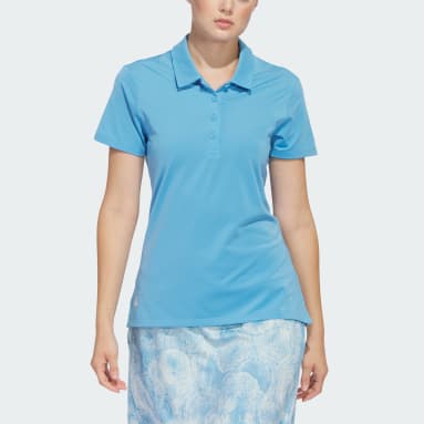 Women's Golf Cotton Polo Shirt Zipper Short Sleeves Slim Fit