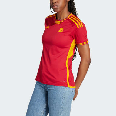 Women's Soccer Red AS Roma 23/24 Home Jersey