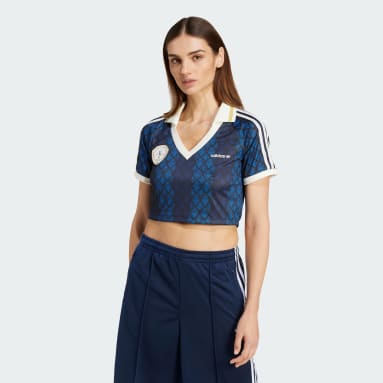 adidas Originals Retro Sports Cricket-inspired Cropped Jersey