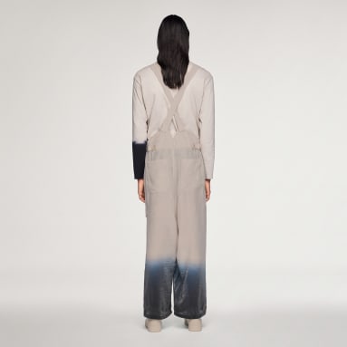 Y-3 CRINKLE VISCOSE SUSPENDER PANTS