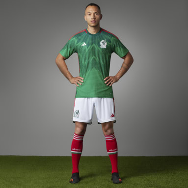 Maillot Domicile Mexique 22 Authentique vert Hommes Soccer