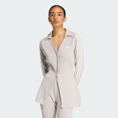 ADIDAS ORIGINALS BUTTON DOWN WAFFLE TOP