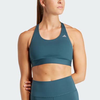 Women Gym & Training Turquoise Ultimateadidas Run Medium-Support Bra