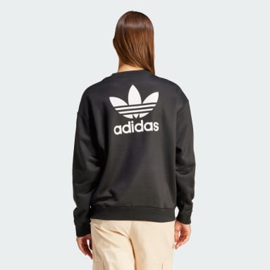 Sweatshirt Larga Trefoil Preto Mulher Originals