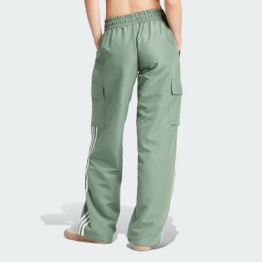 Ženy Originals zelená Kalhoty adidas Originals Adicolor Cargo