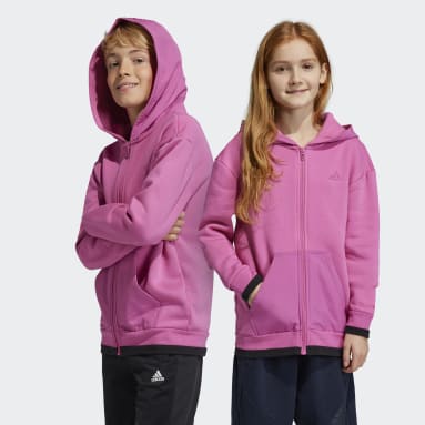 Track top en molleton entièrement zippée All SZN Rose Enfants Sportswear