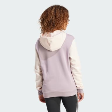 Women Sportswear Purple Essentials Logo Boyfriend Fleece Hoodie