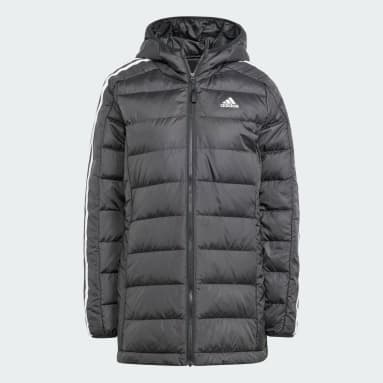 Essentials 3-Stripes Light Down Hooded parka