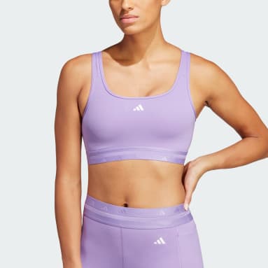 Sujetador Aeroreact Training Light-Support Techfit Violeta Mujer Gimnasio Y Entrenamiento