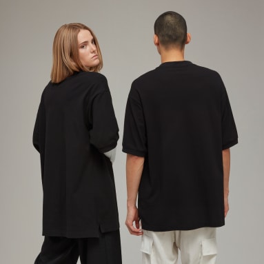 Y-3 สีดำ เสื้อยืดผ้าเครปมีกระเป๋า Y-3